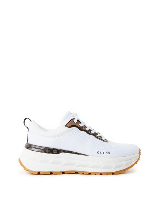 Baskets compensée bi-matière Guess en coloris White