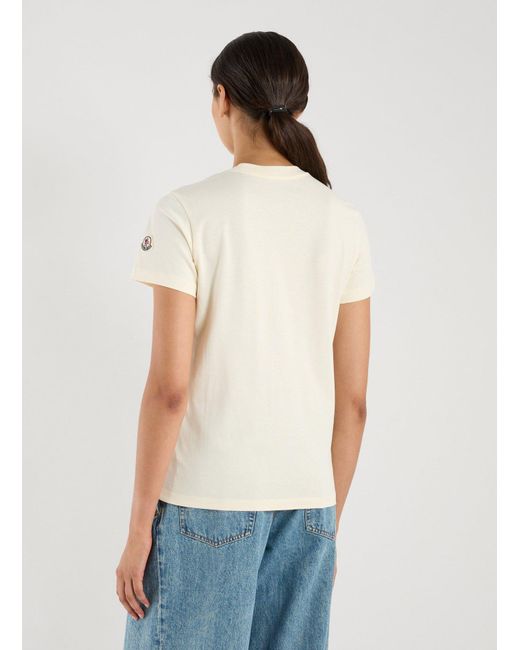T-shirt en coton Moncler en coloris Natural