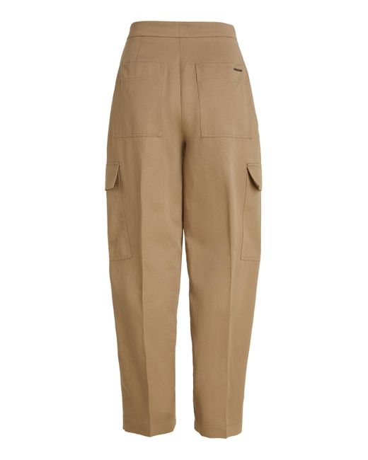 Pantalon en coton et lin Calvin Klein en coloris Natural