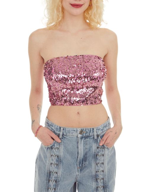 Bustier en sequins ROTATE BIRGER CHRISTENSEN en coloris Red