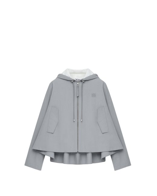 Veste à capuche en coton mélangé Loewe en coloris Gray