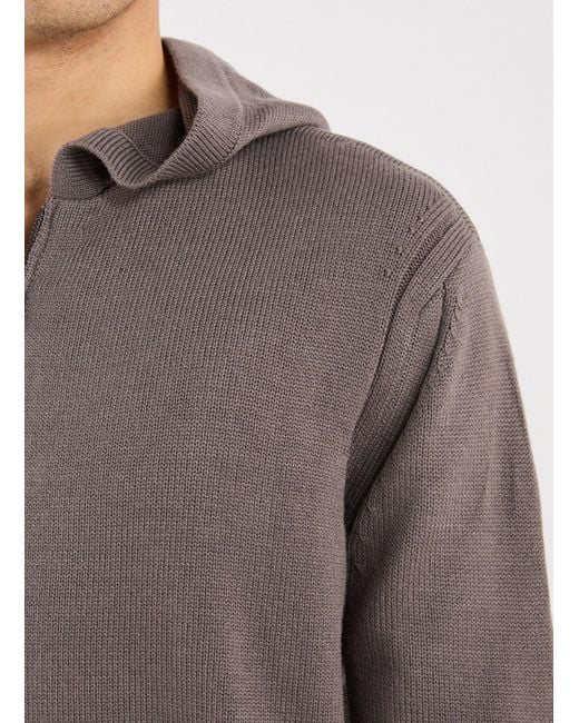 Gilet à capuche en laine et coton mélangés ARMANI EXCHANGE pour homme en coloris Gray