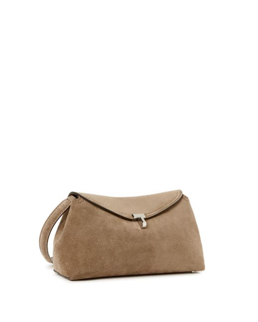 Sac à main en cuir suédé T-Lock Totême  en coloris Natural
