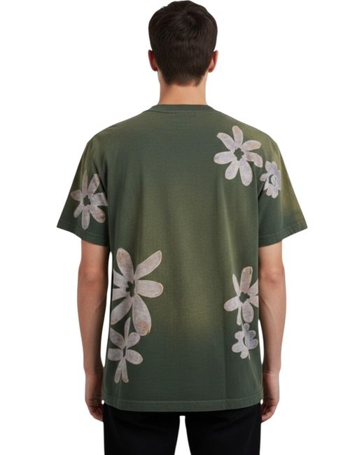 Alchemist Green Block Print S/S Tee Moss for men