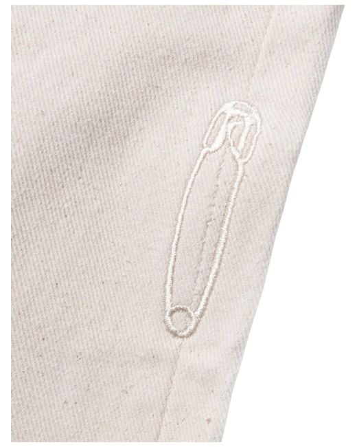 DevÁstates White Ecru Denim Pants Off for men