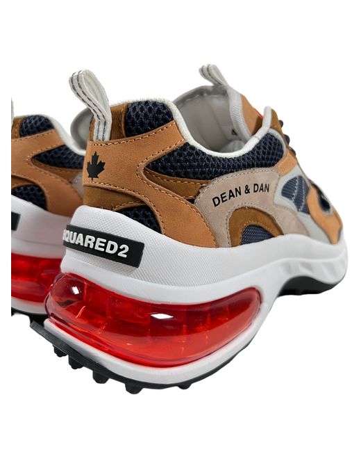 DSquared² Multicolor Snm0307 Sneakers Mesh Vitello--Grigio-Blu for men