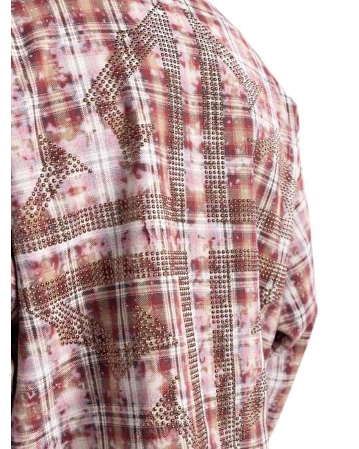 GUAPI Red Rusty Skeleton Half Zip Hoodie for men
