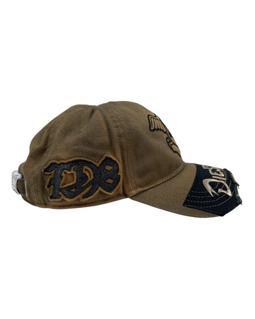 DIESEL Green C Patchy Hat Mustard for men