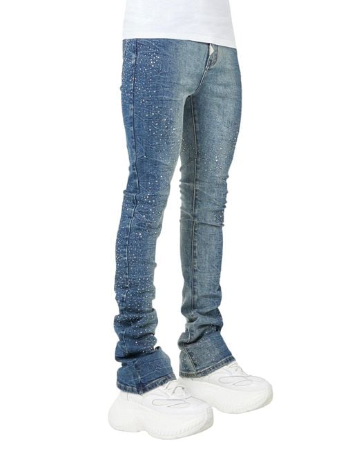 GUAPI Men's Blue Starry Sky Denim