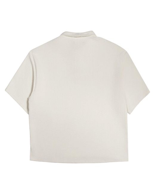 Pleasures White Cable Polo Ecru for men