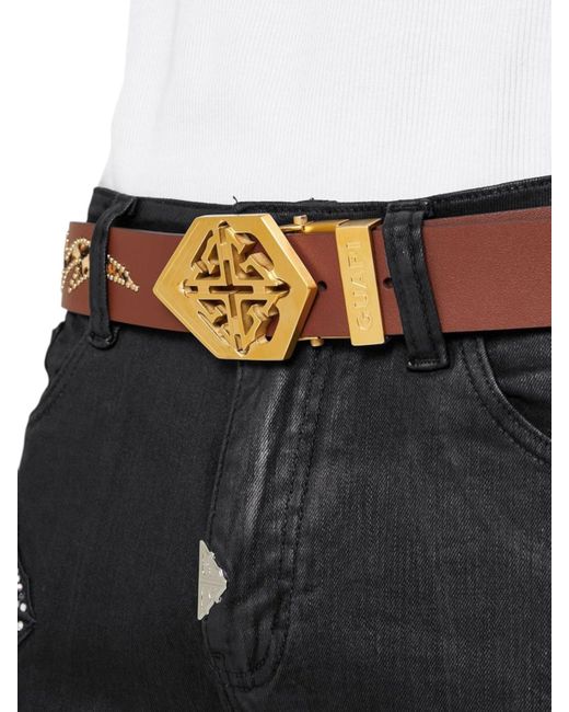 GUAPI Brown Emblem Belt for men