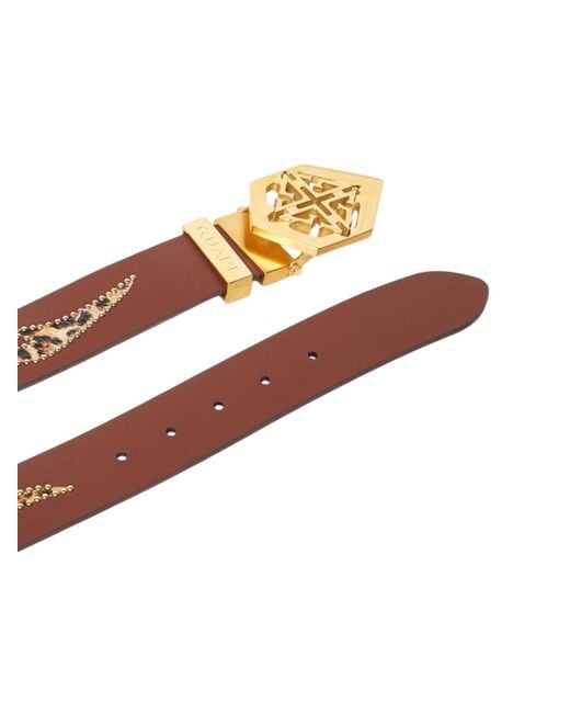 GUAPI Brown Emblem Belt for men