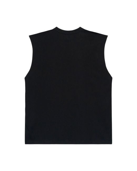 RTA Black Terry Muscle Tee Cursive for men