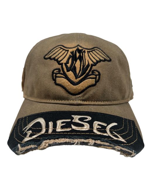 DIESEL Green C Patchy Hat Mustard for men