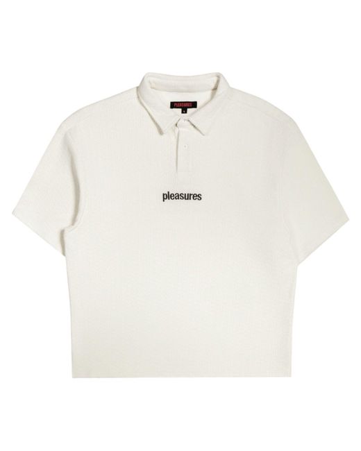 Pleasures White Cable Polo Ecru for men