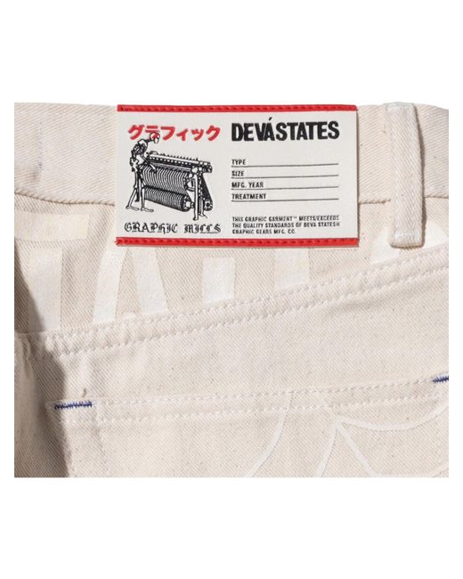 DevÁstates White Ecru Denim Pants Off for men