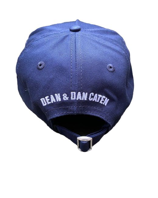 DSquared² Blue Bcm0563 Baseball Cap Gabardine for men