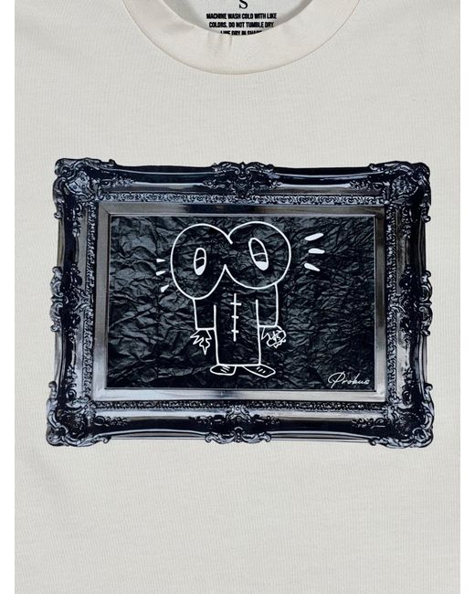 PROBUS White Frame Tee Cream for men