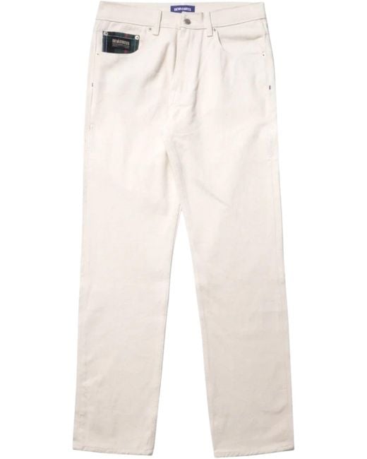 DevÁstates White Ecru Denim Pants Off for men