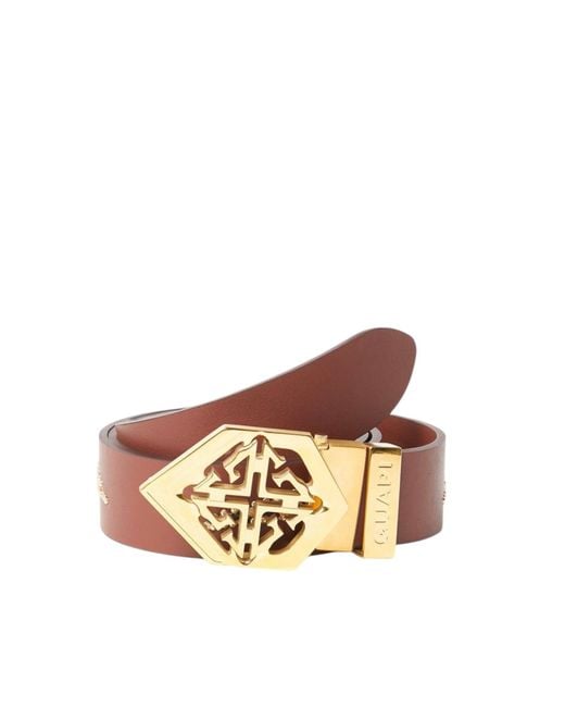 GUAPI Brown Emblem Belt for men