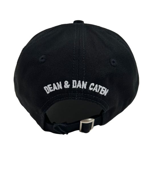DSquared² Black Hat Bcm0714 Logo Baseball Cap for men