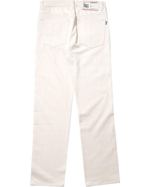 DevÁstates White Ecru Denim Pants Off for men