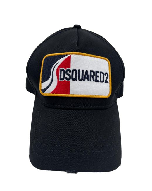 DSquared² Blue Bcm0624 D2 Patch Cap Gabardine for men
