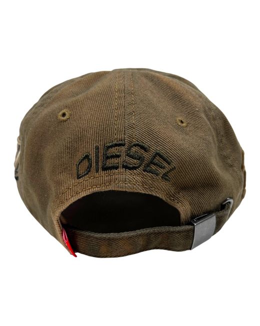DIESEL Green C Patchy Hat Mustard for men