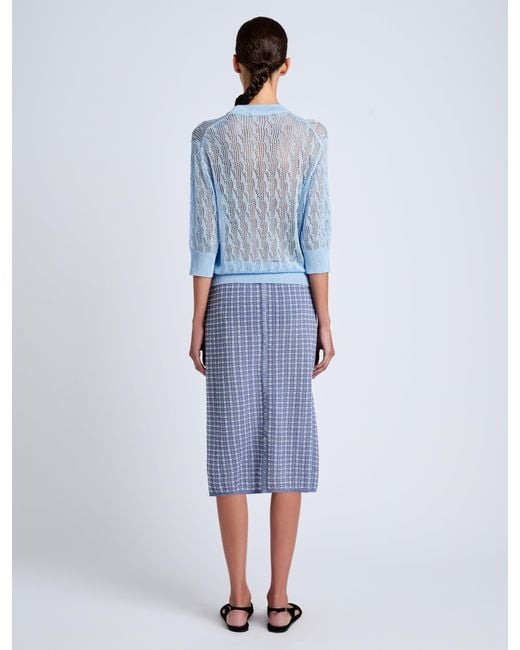 Proenza Schouler Blue Nicola Knit Sweater