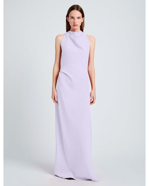 Proenza Schouler Purple Faye Backless Twist Back Dress