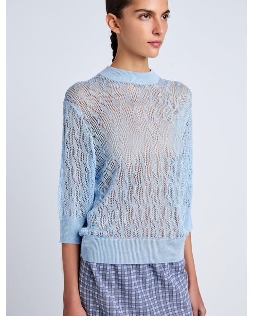 Proenza Schouler Blue Nicola Knit Sweater