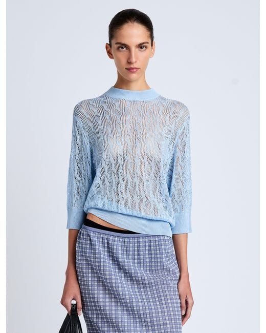 Proenza Schouler Blue Nicola Knit Sweater