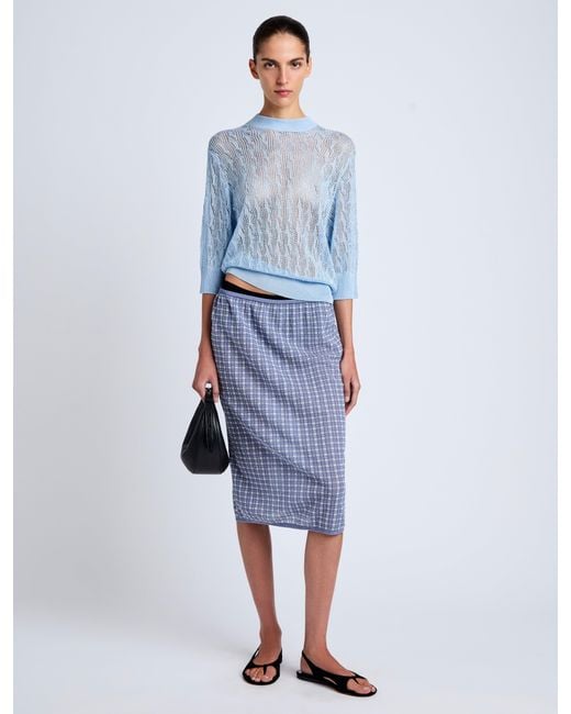Proenza Schouler Blue Nicola Knit Sweater