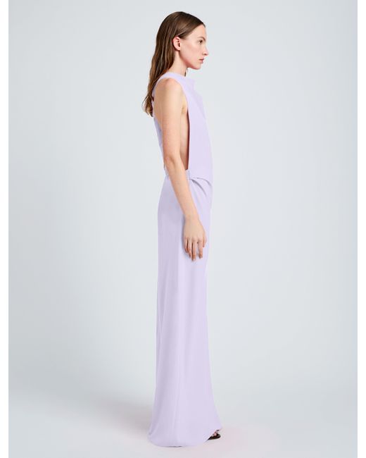 Proenza Schouler Purple Faye Backless Twist Back Dress