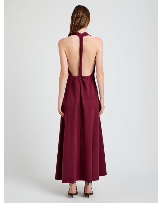 proenza schouler matte crepe backless dress Proenza Schouler Selena Twist Back Dress In Matte Viscose Crepe