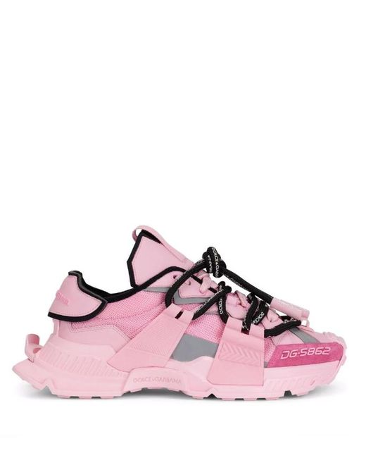 Dolce & Gabbana Leather Sneakers Fuchsia in Pink - Save 40% | Lyst