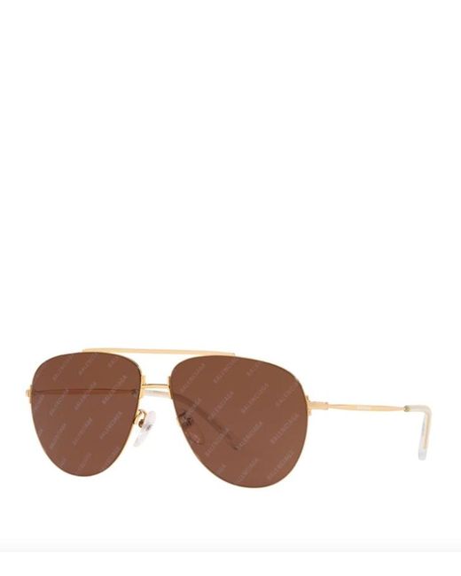 Balenciaga Eyewear Invisible Xxl Pilot-frame Sunglasses in Metallic | Lyst
