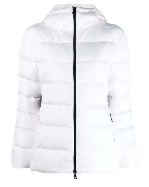 Moncler Dera Hooded Jacket in White | Lyst