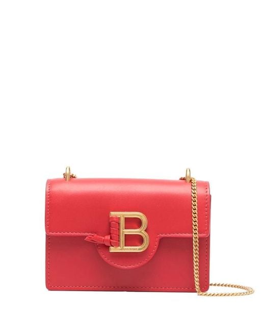 Balmain Black B-buzz Bag in Red | Lyst