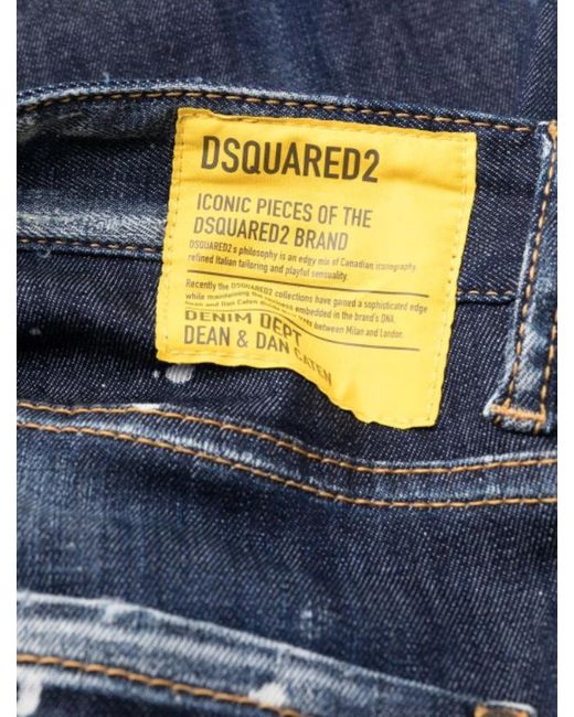 DSquared² Dark Ripped Bleach Wash Cool Guy Jeans in Blue for Men | Lyst