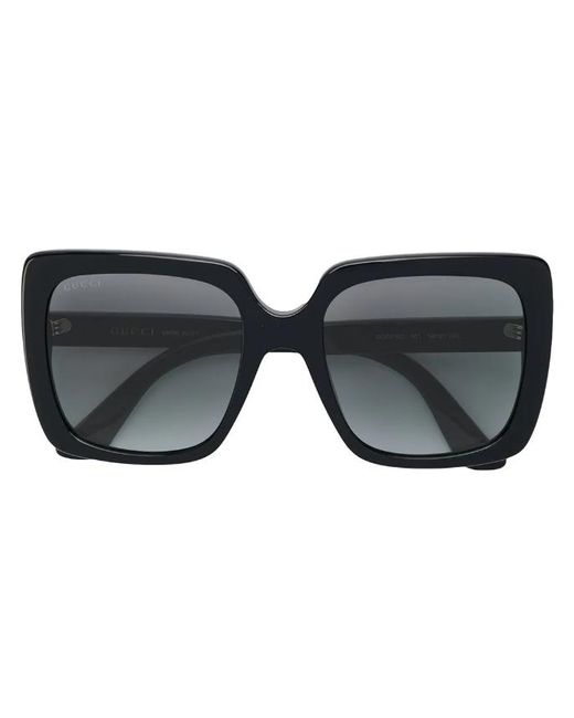 Gucci Mass Large Square Sunglasses in Black | Lyst UK