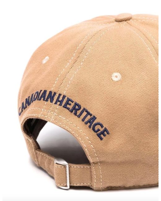 DSquared² Logo Patch Cap in Natural for Men | Lyst