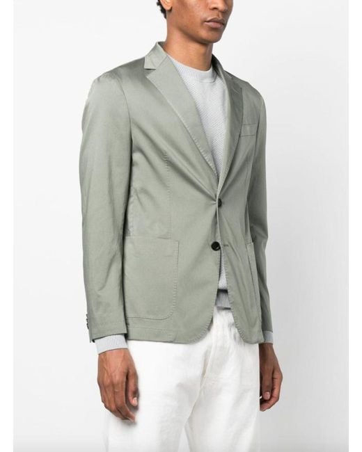 pianist Soldat Spole tilbage BOSS by HUGO BOSS Boss Slim-fit Jacket In Cotton Blend in Green for Men |  Lyst