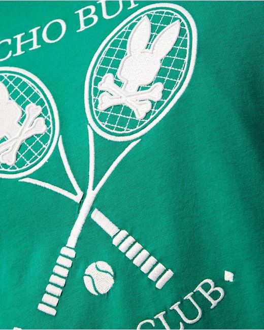 Psycho Bunny Green Courtside Graphic Tee for men
