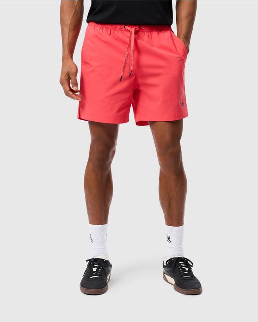 Psycho Bunny Red Parker Hydrochromic Swim Trunk for men