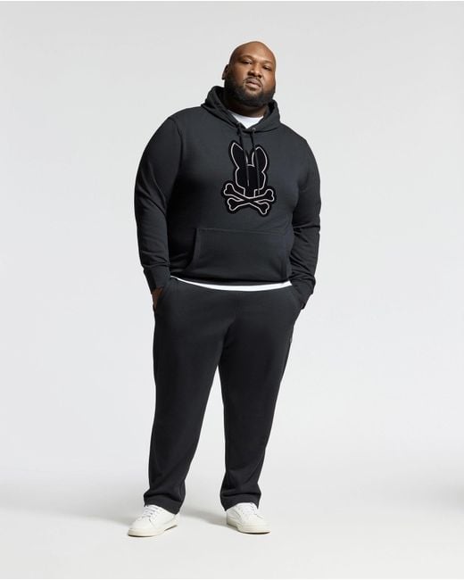 Psycho Bunny Men's Black Big And Tall Alexander Hoodie