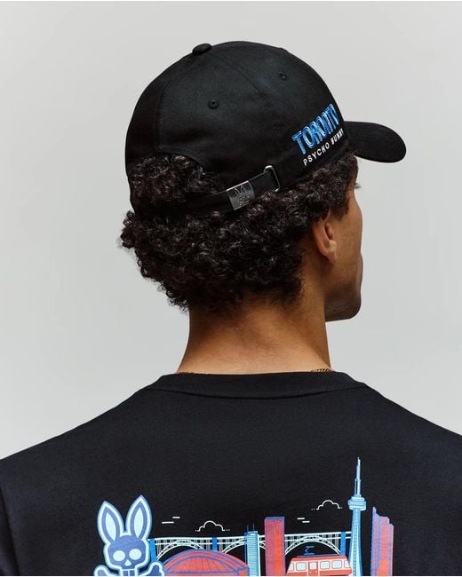 Psycho Bunny Black Toronto Baseball Cap for men