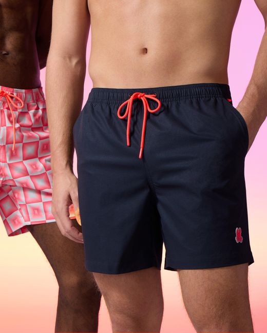 Psycho Bunny Blue Malta Hydrochromic Swim Trunk for men