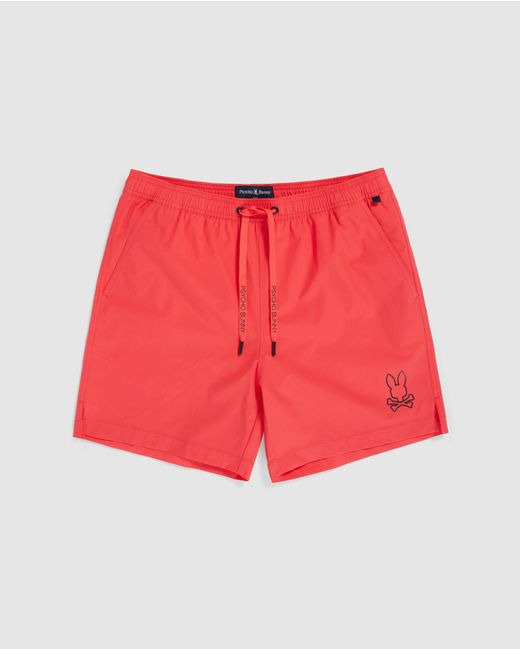 Psycho Bunny Red Parker Hydrochromic Swim Trunk for men