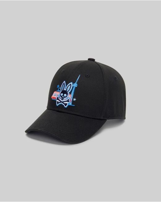Psycho Bunny Black Toronto Baseball Cap for men